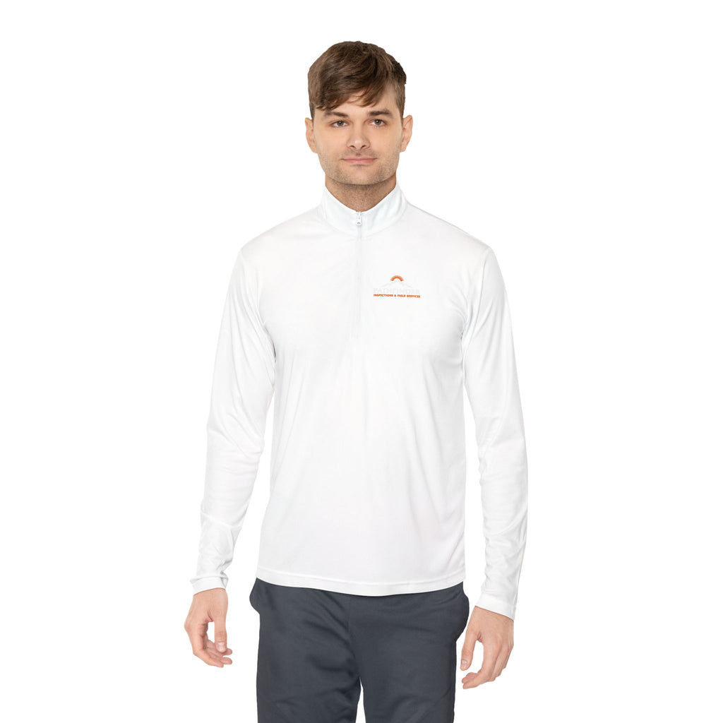 Quarter-Zip Pullover — Minimal Sunrise Logo Pullover