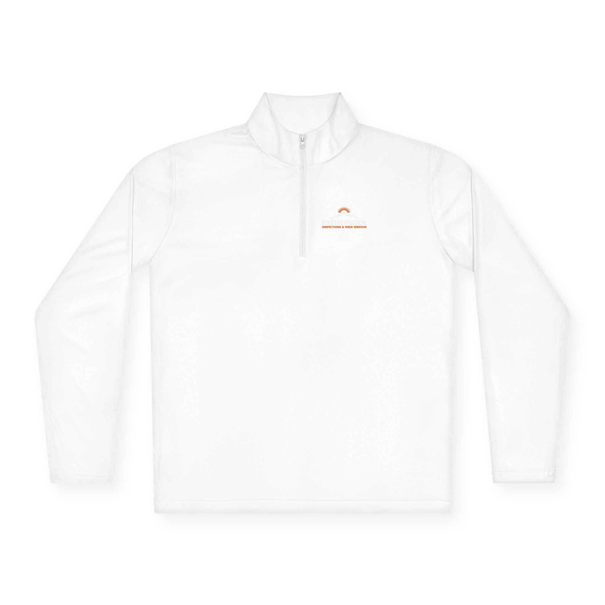 Quarter-Zip Pullover — Minimal Sunrise Logo Pullover