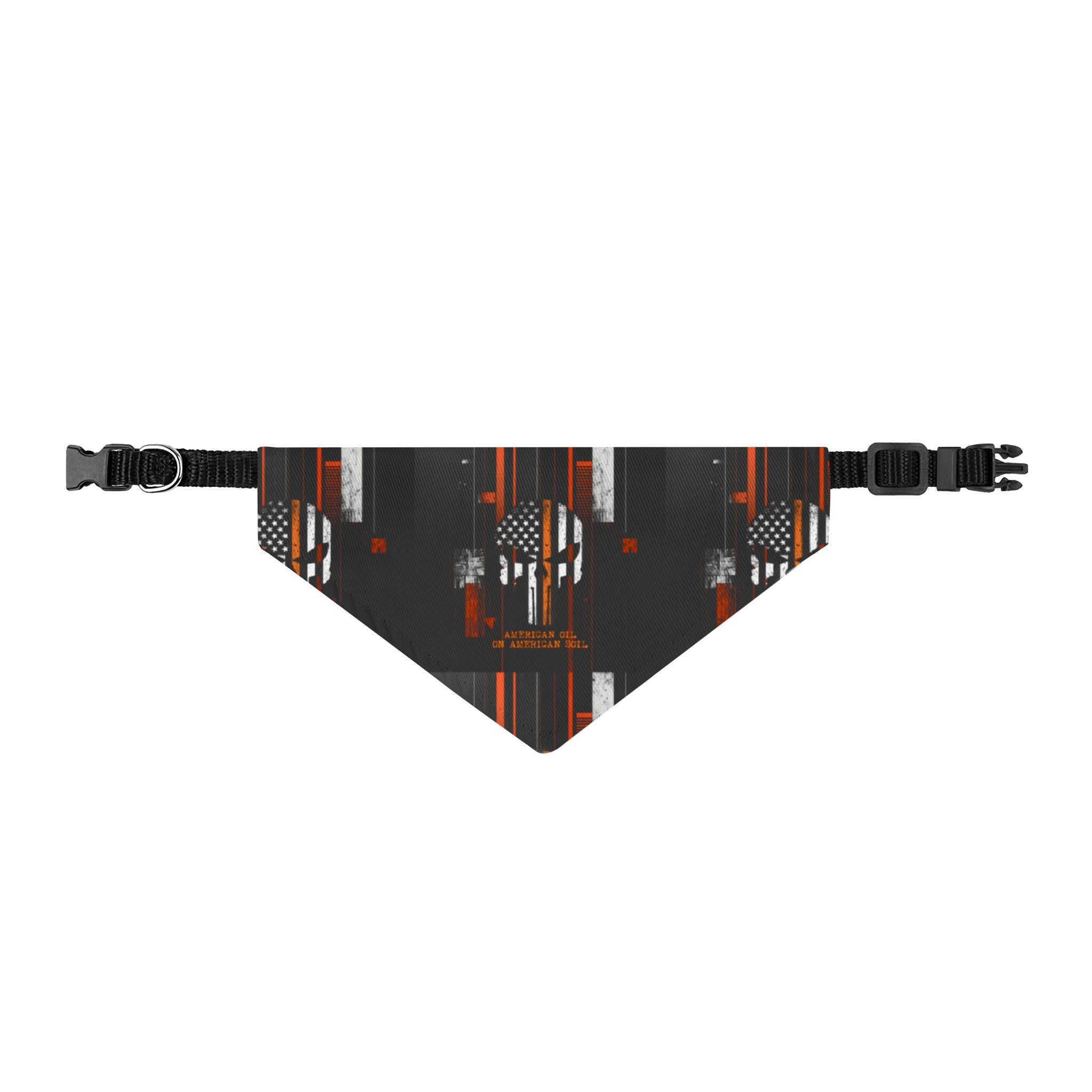Clip-On Pet Bandana — Urban Neon Tech Pattern Dog & Cat Accessory