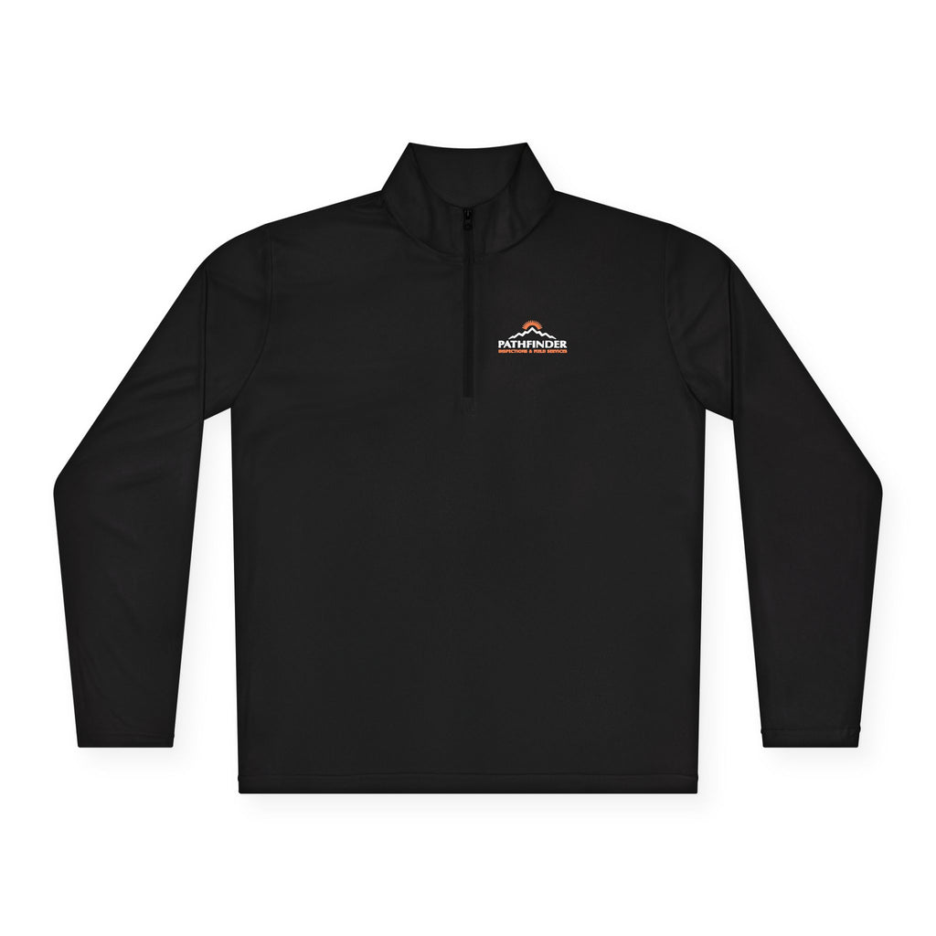 Quarter-Zip Pullover — Minimal Sunrise Logo Pullover