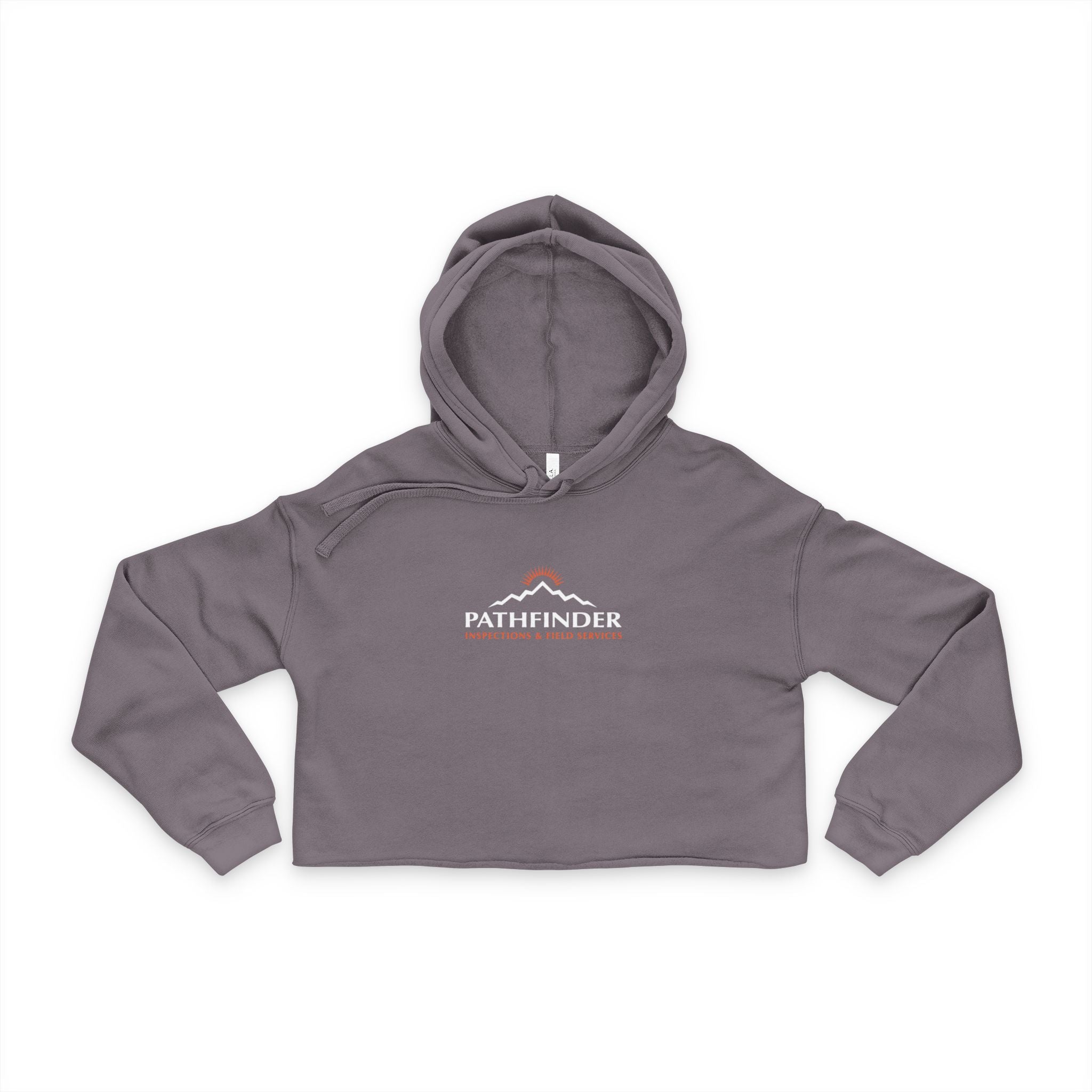 Pathfinder Mountain Logo Cropped Hoodie — Women's Adventure Pullover