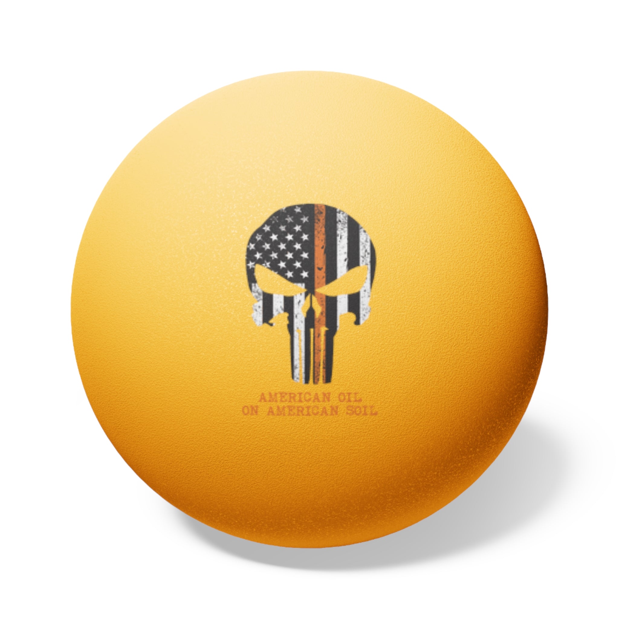 Ping Pong Balls — 'American Oil on American Soil' Skull Design (6-Pack)