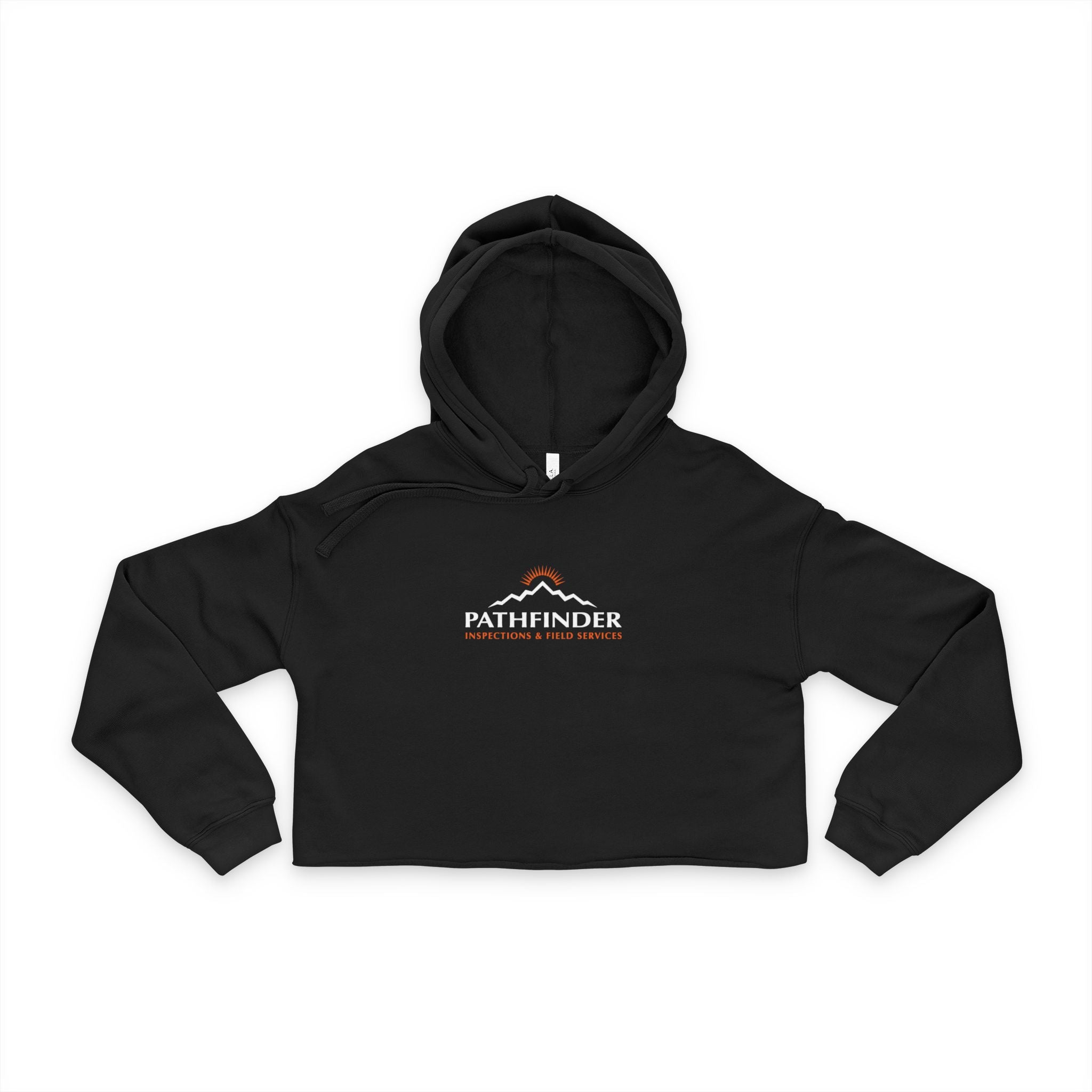 Pathfinder Mountain Logo Cropped Hoodie — Women's Adventure Pullover