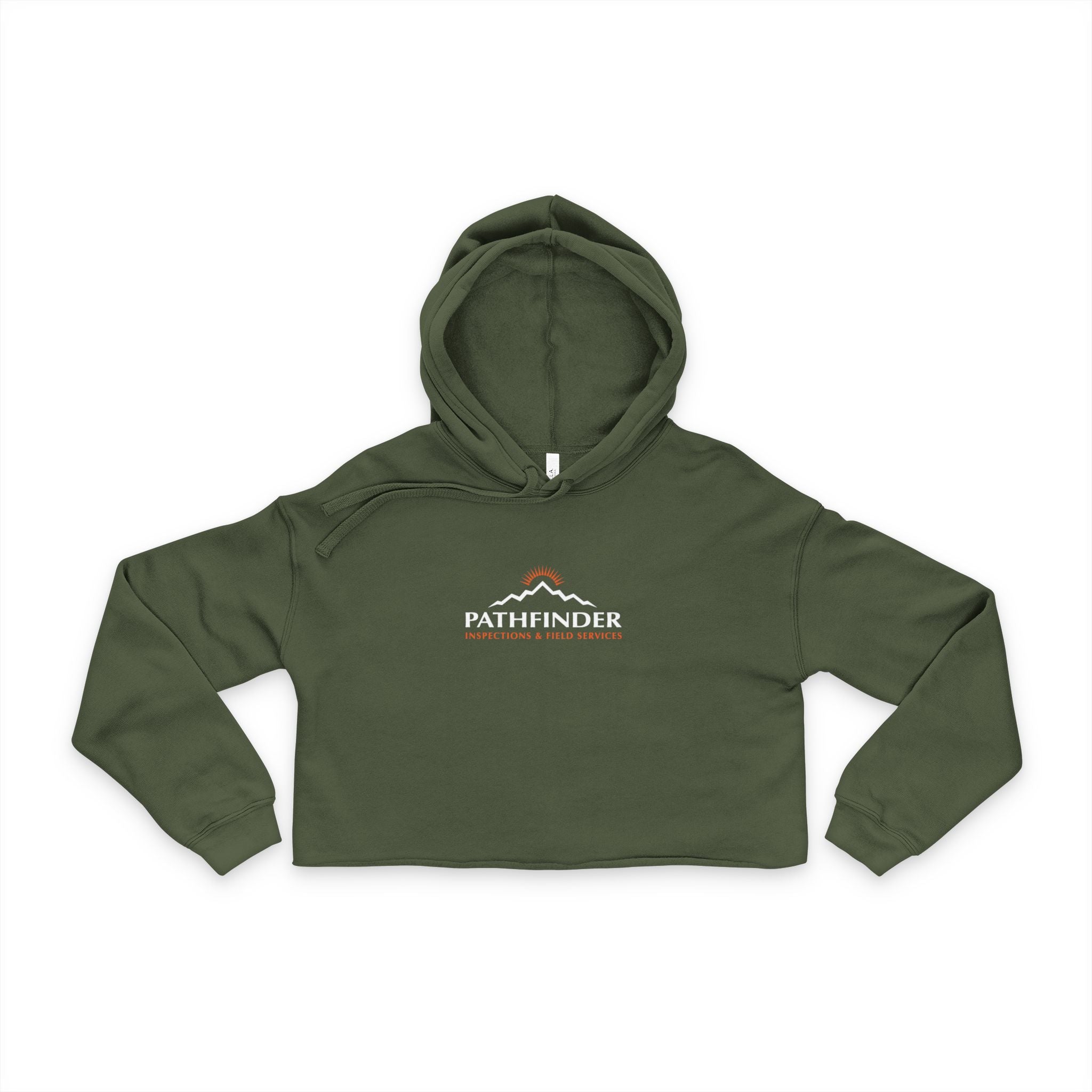 Pathfinder Mountain Logo Cropped Hoodie — Women's Adventure Pullover